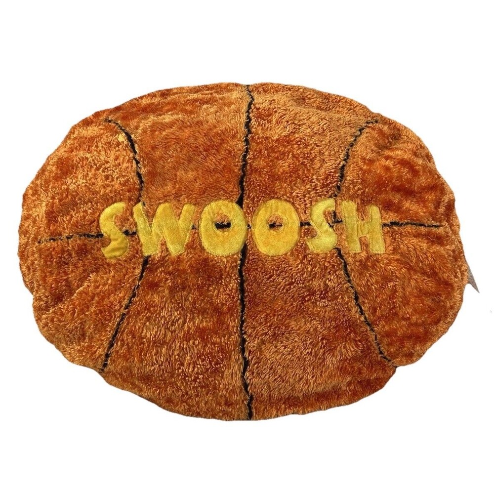 Vintage SWOOSH Plush Basketball Throw Pillow Large Decorative Retro Y2K Sports